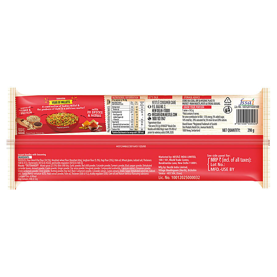 MAGGI  Nutri-licious Masala Oats Instant Noodles With Millet Magic