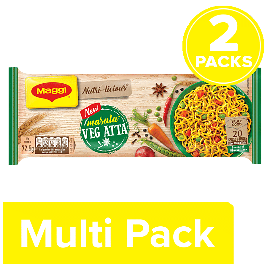 MAGGI  Nutri-licious Masala Veg Atta Noodles - Pouch