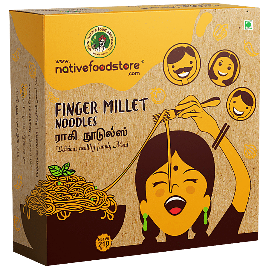 Nativefoodstore Ragi/Finger Millet Noodles - Rich In Protein & Calcium