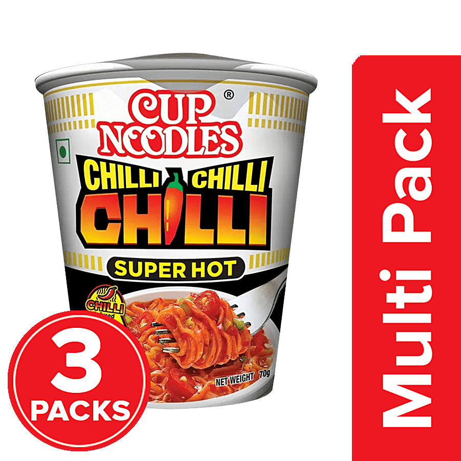 Nissin Chilli Chilli Chilli Super Hot Instant Cup Noodles