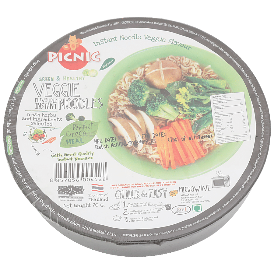 Picnic Instant Noodles - Green & Healthy Veggie Flavour