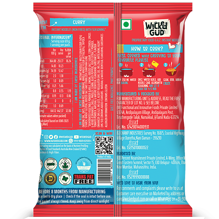 WickedGud Curry Instant Noodles