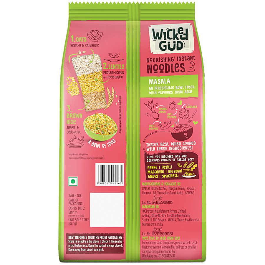 WickedGud Masala Noodles - Goodness Of Oats