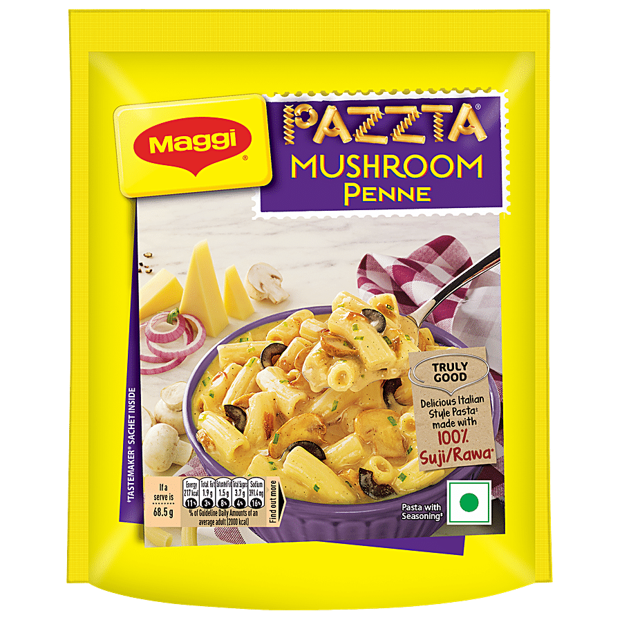 MAGGI  Pazzta Mushroom Penne Pasta - Made With 100% Suji/Rawa