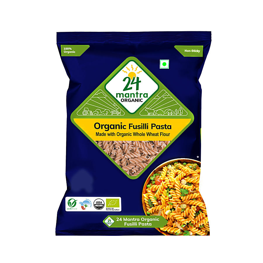 24 Mantra Macaroni Pasta - Made With Whole Wheat Flour 500 g +  Fusilli Pasta - 500 g