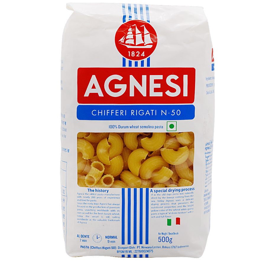 Agnesi 100% Durum Wheat Pasta - Chifferi Rigati N.50