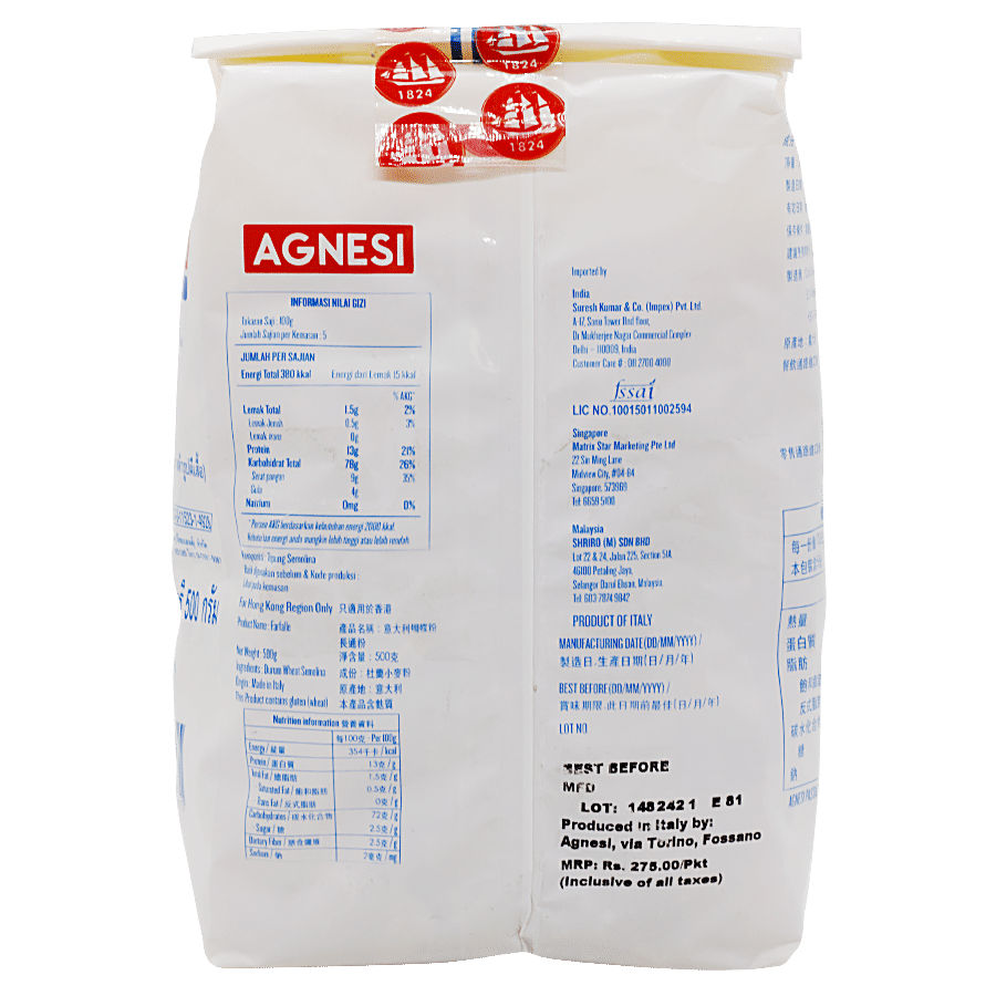 Agnesi Le Specialita 100% Durum Wheat Pasta - Farfalle