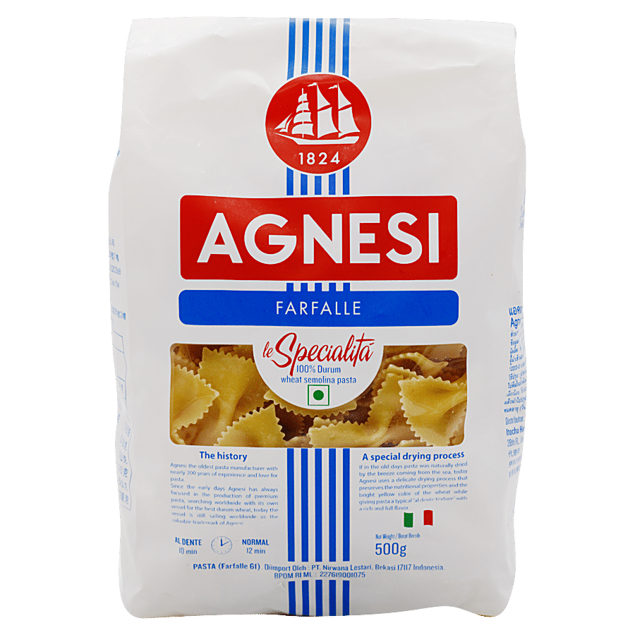 Agnesi Le Specialita 100% Durum Wheat Pasta - Farfalle