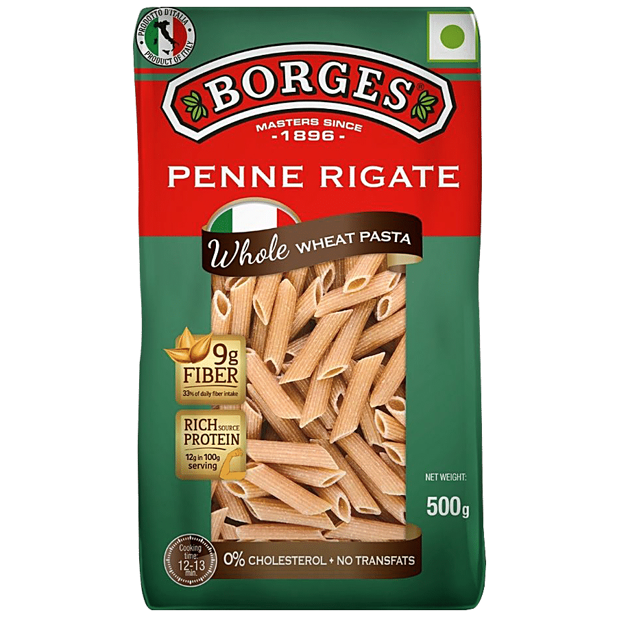 BORGES Whole Wheat Pasta - Penne Rigate