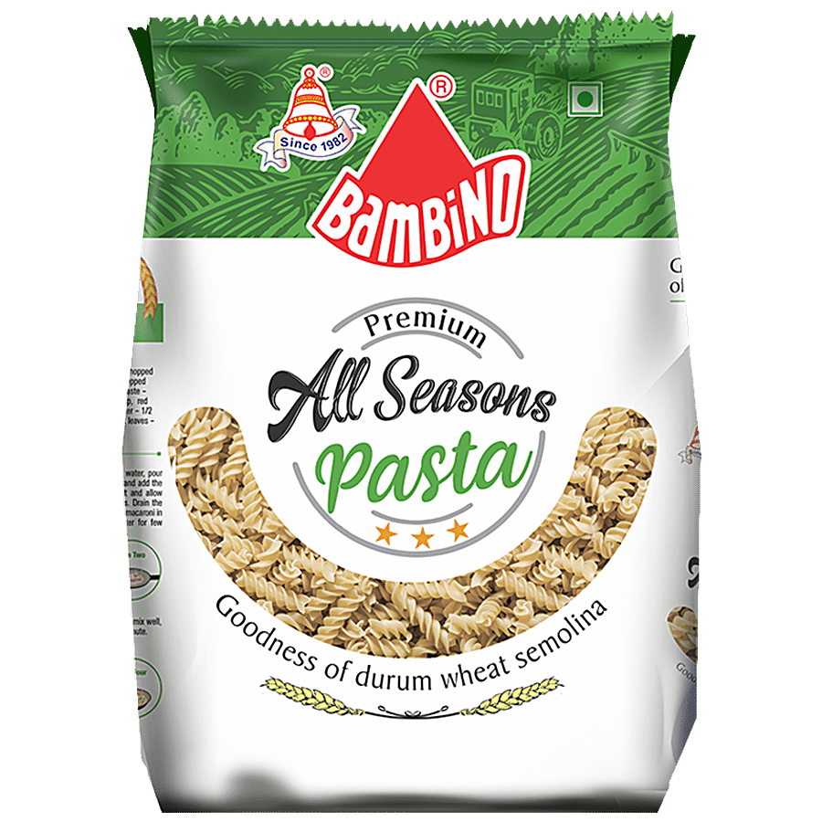 Bambino Premium All Seasons Fusilli Pasta - Goodness Of Durum Wheat Semolina