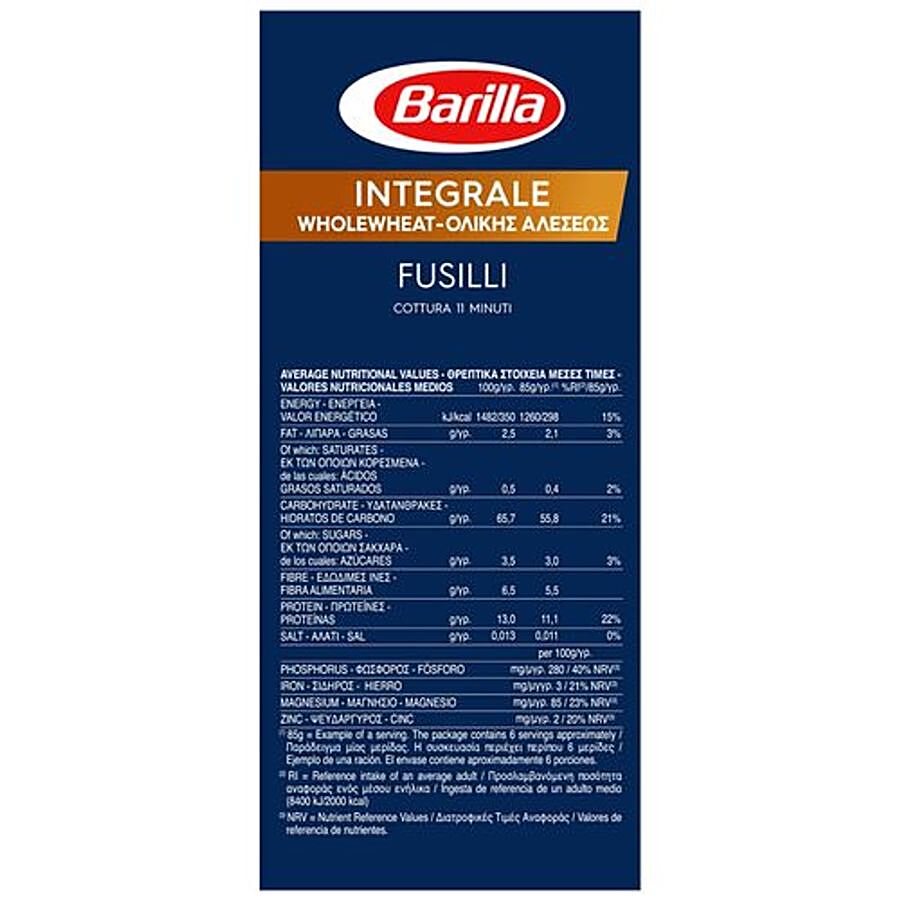 Barilla Integrale Whole Wheat Pasta - Fusilli