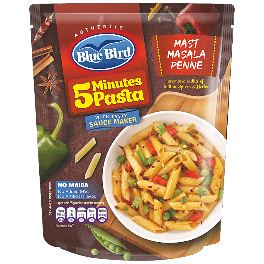 Blue Bird 5 Minutes Pasta Mast Masala Penne With Sauce Maker - Lip Smacking Taste