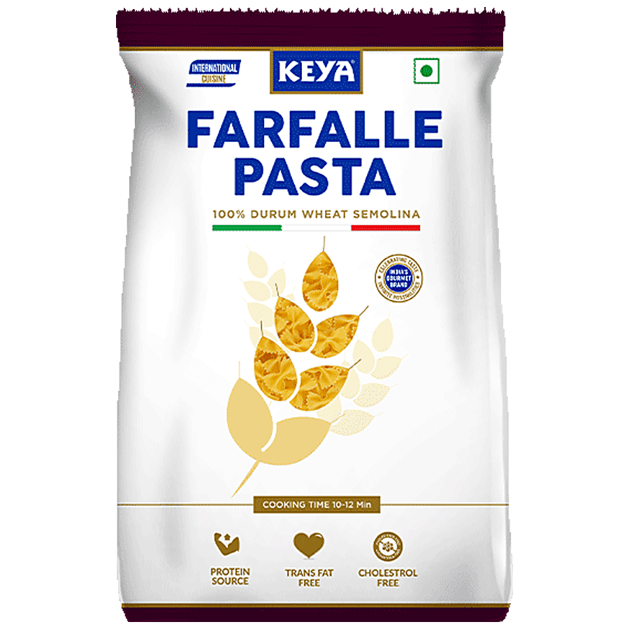 Keya Farfalle Pasta - 100% Durum Wheat Semolina