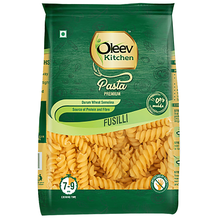 Oleev Kitchen Premium Fusilli Pasta - No Maida