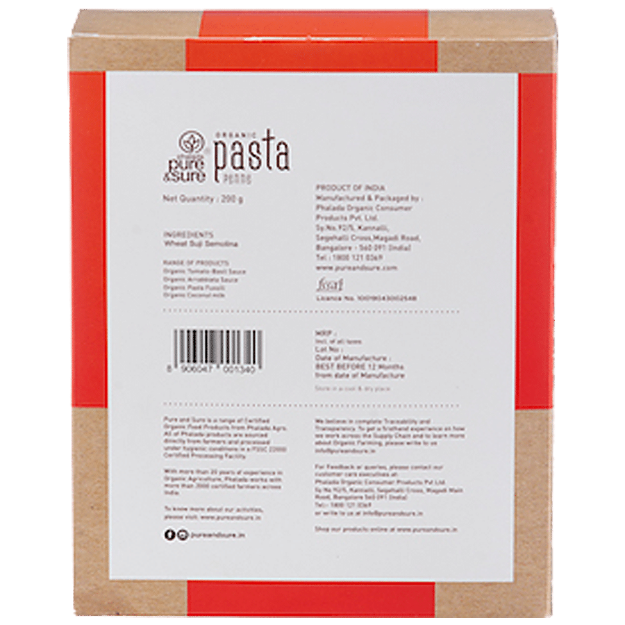 Phalada Pure & Sure Organic Pasta Penne - Healthy