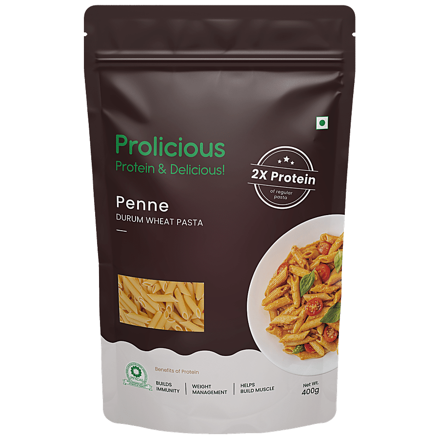 Prolicious Penne Durum Wheat Pasta - Rich In Plant Based Protein