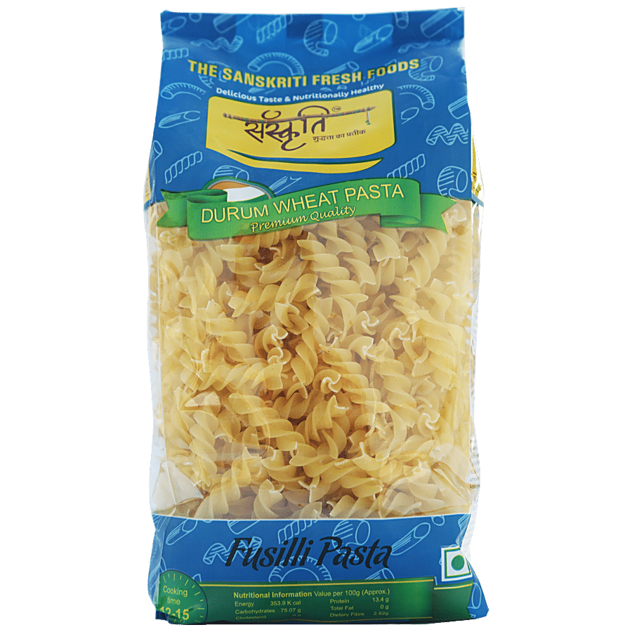 Sanskriti Durum Wheat Fusilli - Nutritious & Healthy Pasta