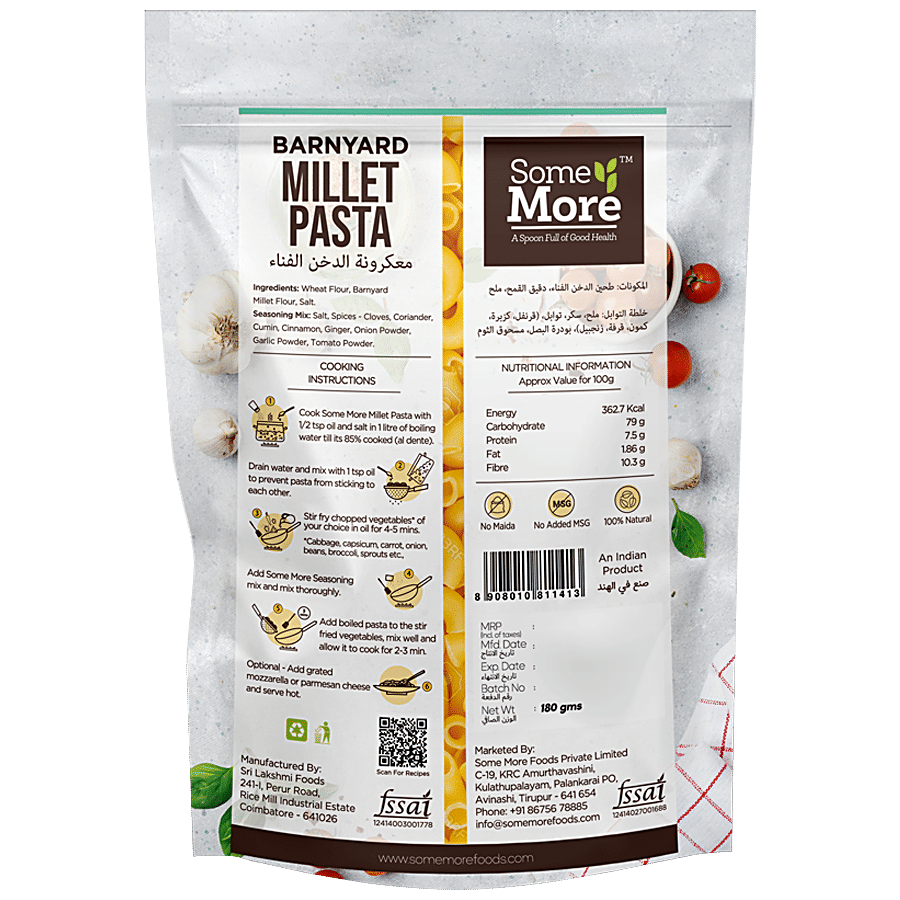 Some More Barnyard Millet Pasta - No Maida & MSG