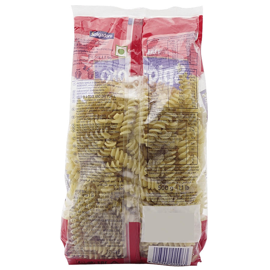 Spigadoro Durum Wheat Pasta - Fusilli 96