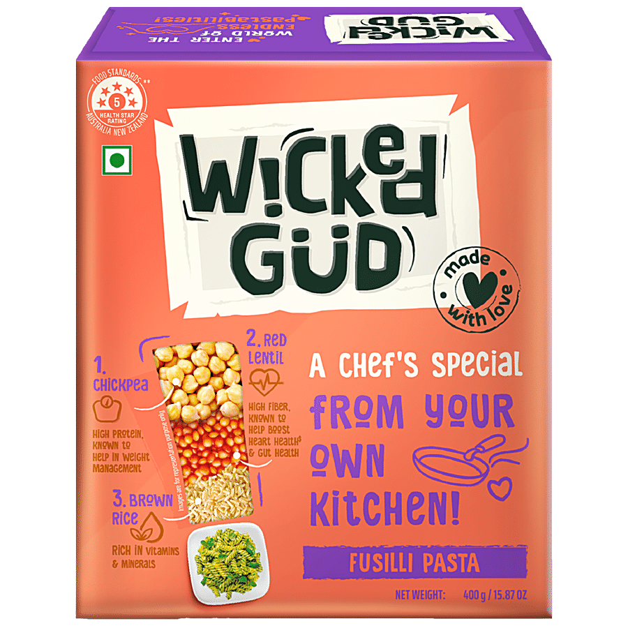 WickedGud Fusilli Pasta - Goodness Of Chickpea