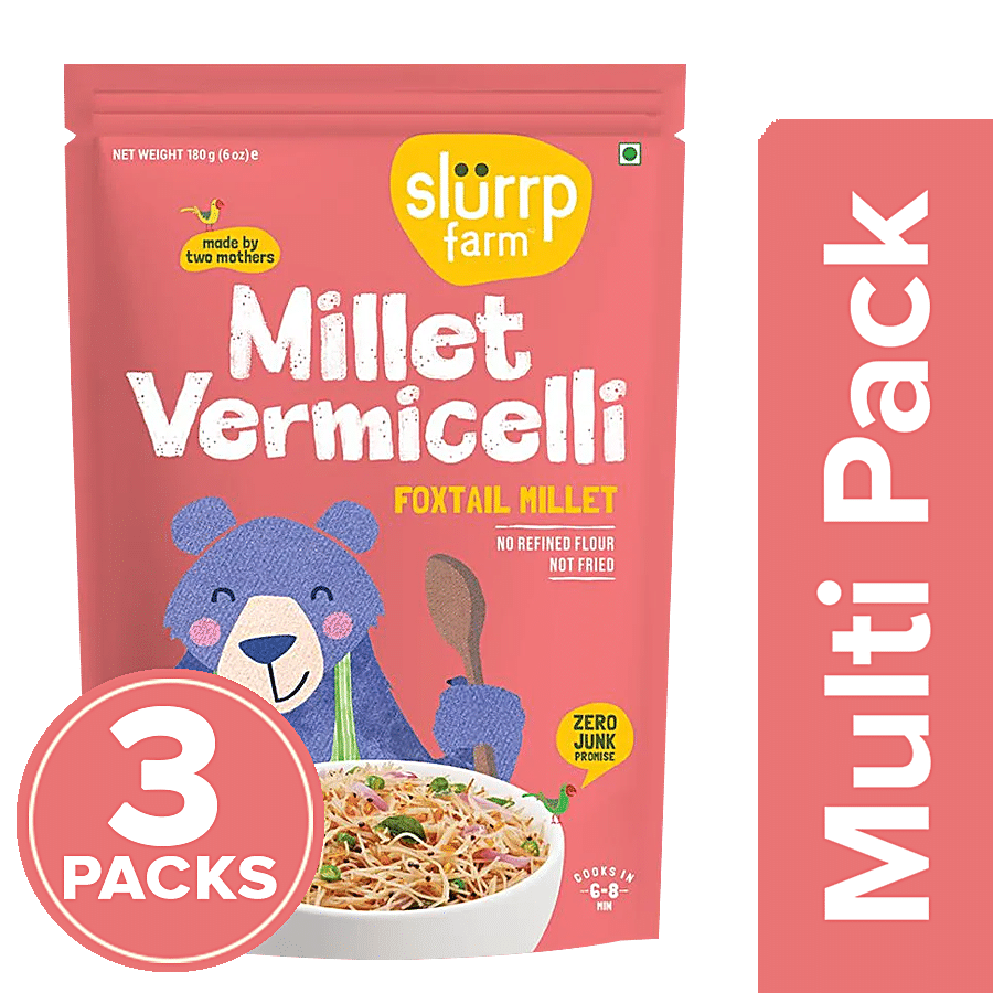 Slurrp Farm Foxtail Millet Vermicelli/Semiya - Rich In Vitamins & Minerals