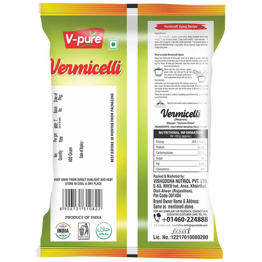 V-pure Special Vermicelli Plain - 100% Suji