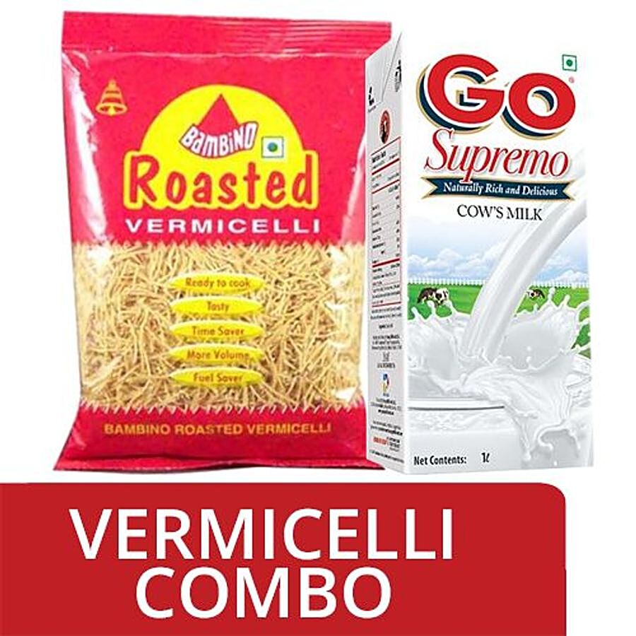 bb Combo Bambino Vermicelli - Roasted 900 Gm + Go Supremo Milk 1 Ltr