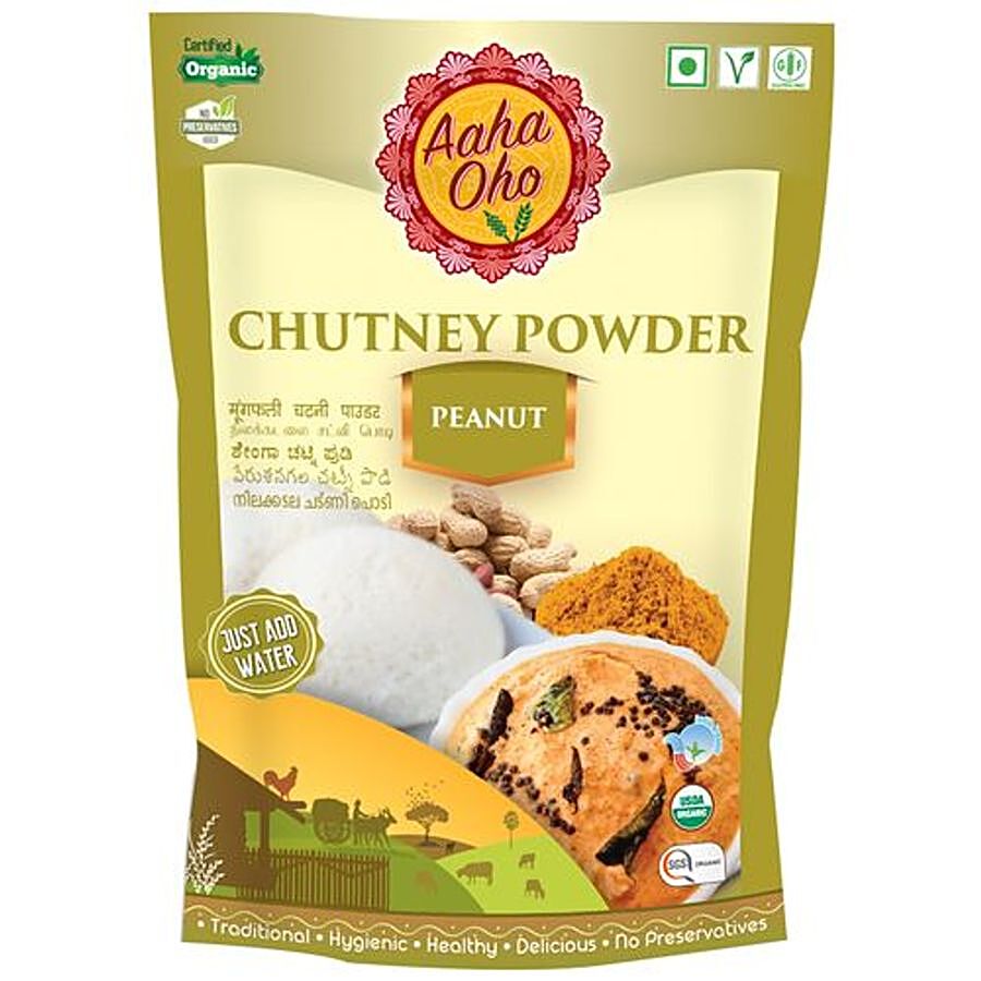 Aaha Oho Organic Chutney Powder - Peanut