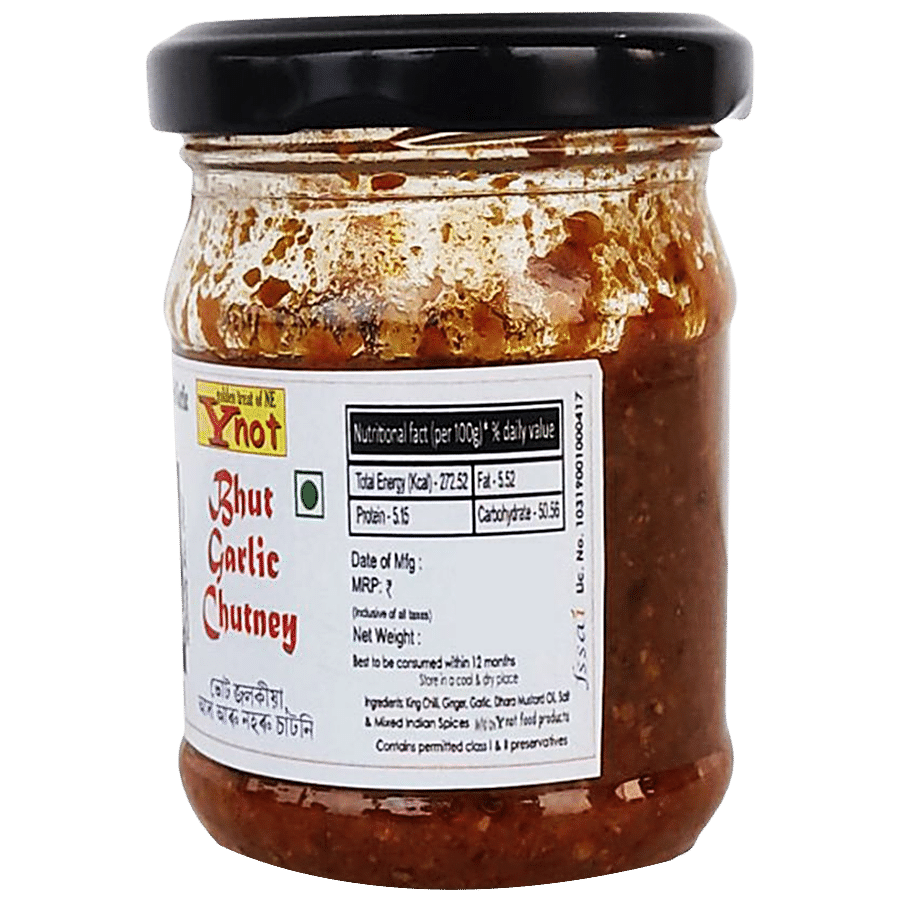 Y not Bhut Garlic Chutney