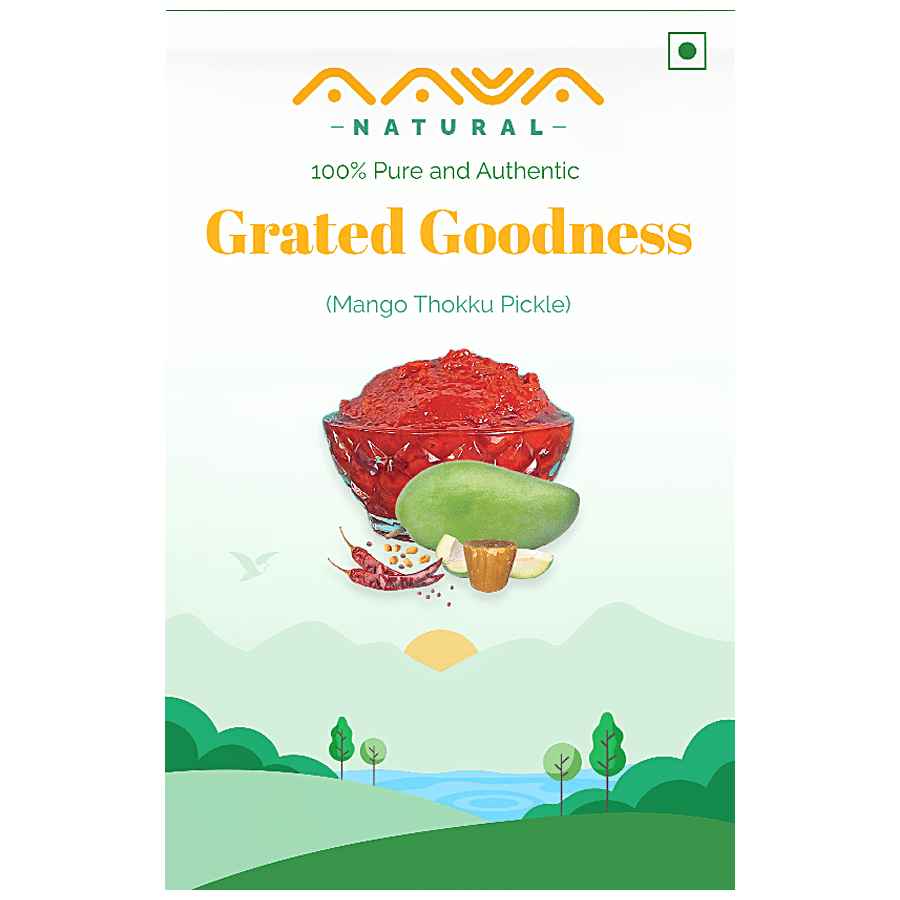 Aava Natural Grated Goodness Mango Thokku Pickle - No Artificial Preservatives