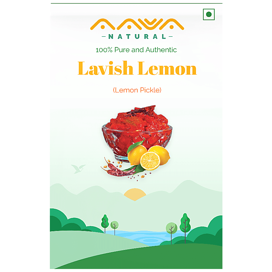 Aava Natural Lavish Lemon Pickle - No Artificial Preservatives