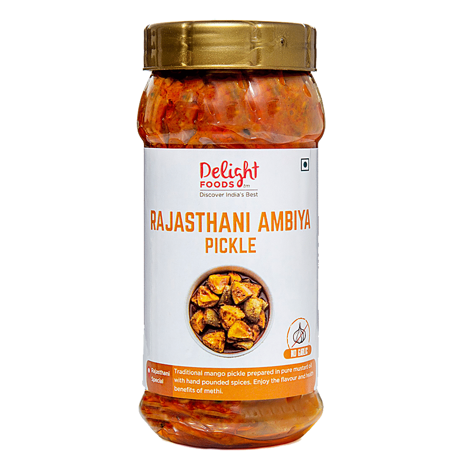 Delight Foods Marwari Ambiya/Mango Achar - Pure Mustard Oil Used