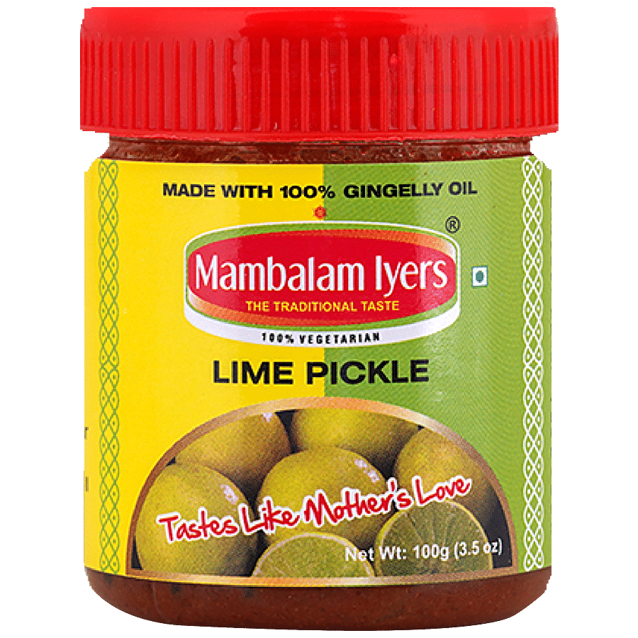 Mambalam Iyers Lime Pickle - Made With Gingelly Oil