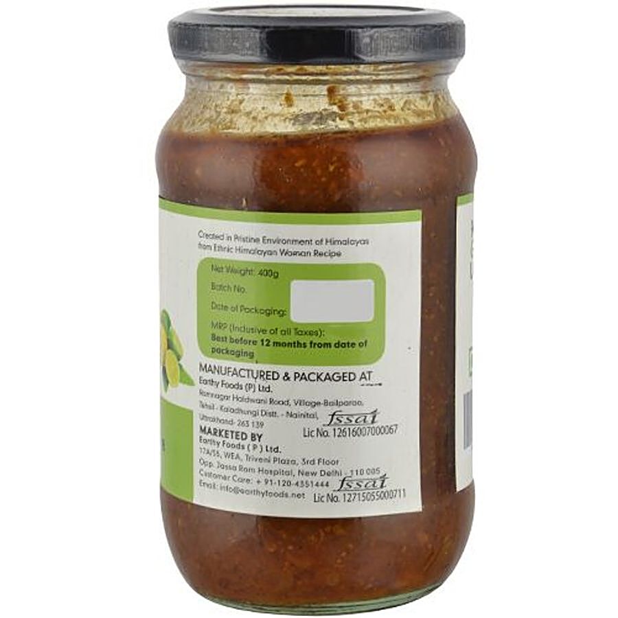 Organic Nation Pickle - Sweet Lime (Pure Mastard Oil & Spices)