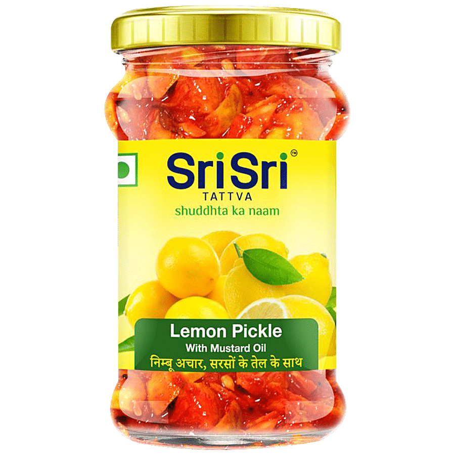 Sri Sri Tattva Lemon Pickle Mustard Oil - Rich In Nutrients