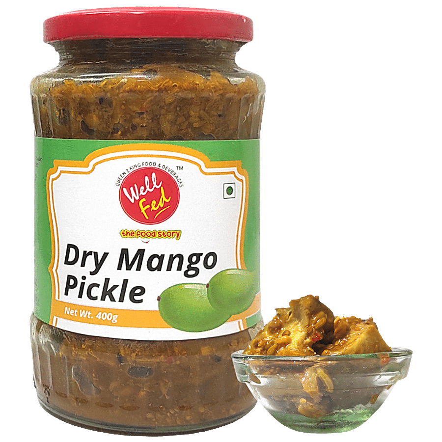 Well Fed Dry Mango Pickle - Made From Pure Kachi Ghani Oil