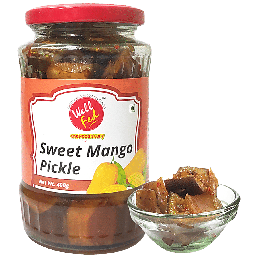 Well Fed Sweet Mango Pickle - Made From Pure Kachi Ghani Oil