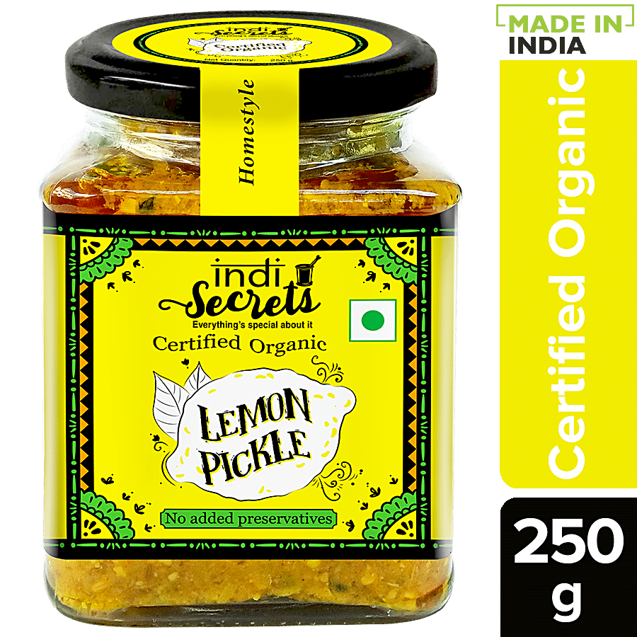 indiSecrets Organic Punjabi Lemon Pickle - Homestyle