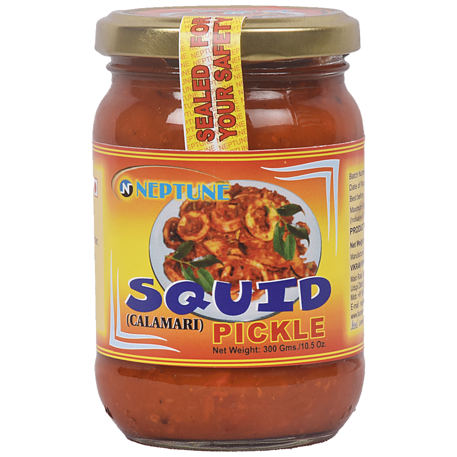 Neptune Squid/Calamari Pickle - Non Veg Condiment With Fresh Spices