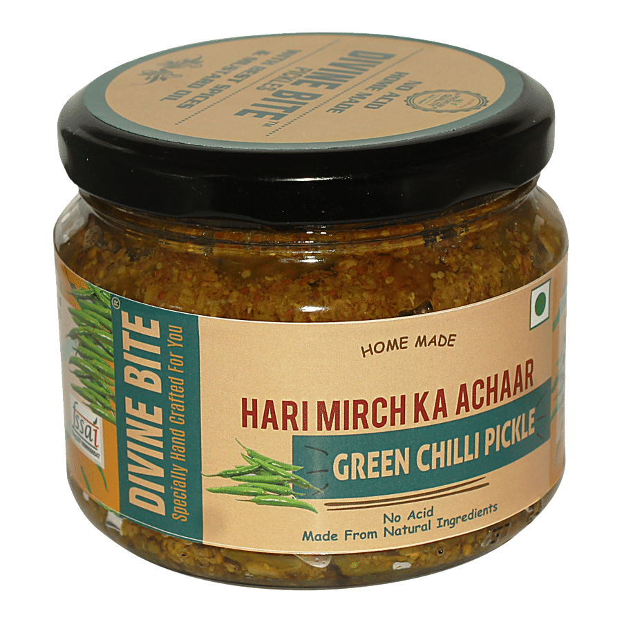 DIVINE BITE Green Chilli Pickle