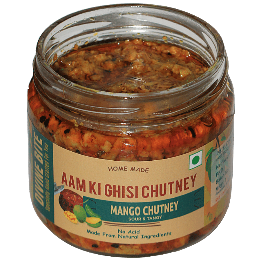 DIVINE BITE Mango Chutney/Aam Ki Ghisi Chutney - Home Made