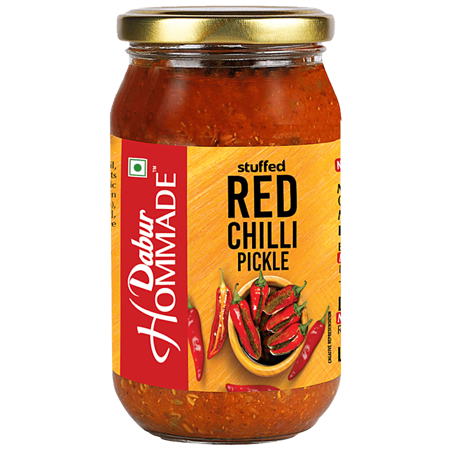 Dabur Hommade Hommade  Stuffed Red Chilli Pickle