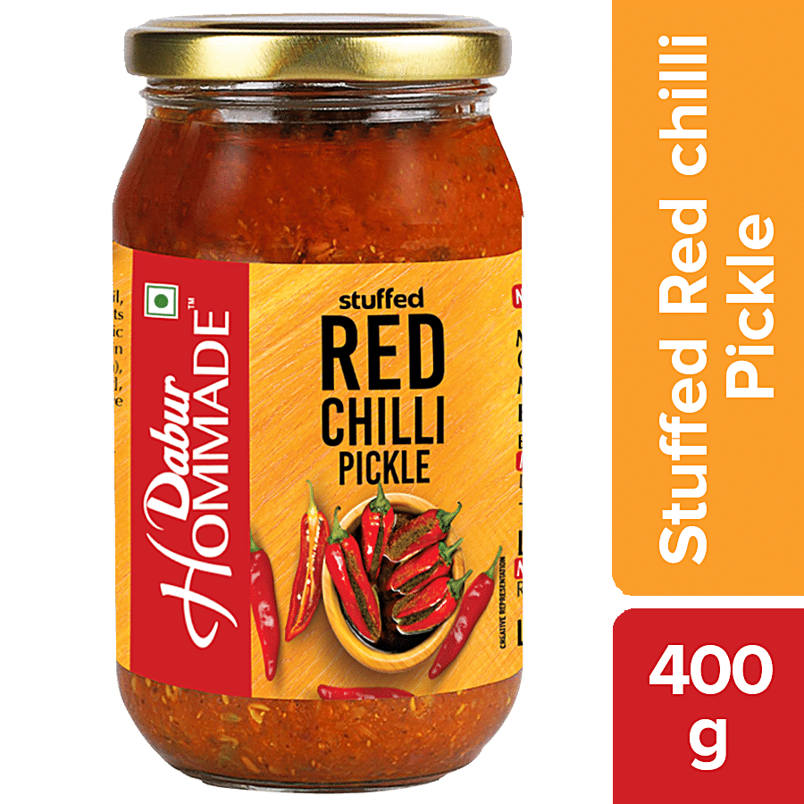 Dabur Hommade Hommade  Stuffed Red Chilli Pickle