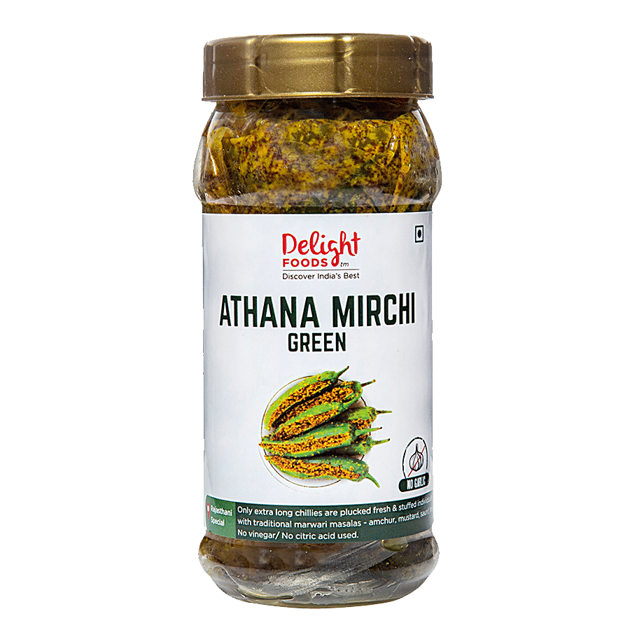 Delight Foods Athana Mirchi Green - Marwari Stuffed Chilli Pickle