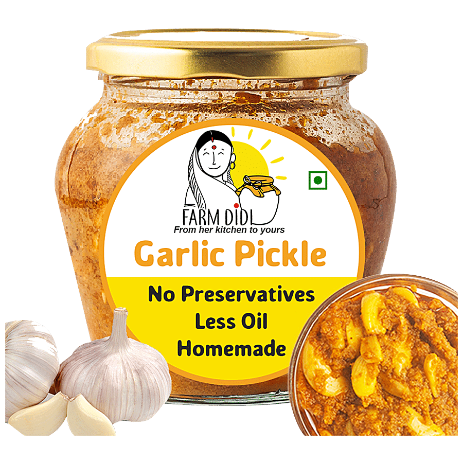 Farm Didi Garlic Pickle/Lasoon Achar - No Preservatives