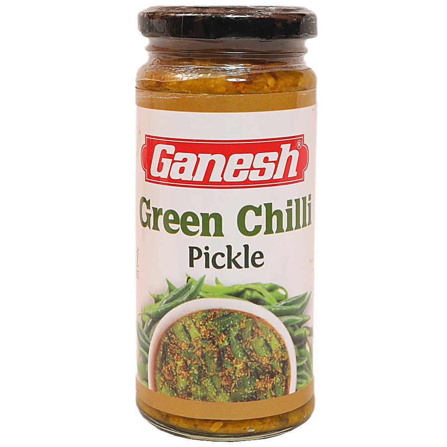 Ganesh Sharbat Green Chilli Pickle - Homemade Taste & Flavour