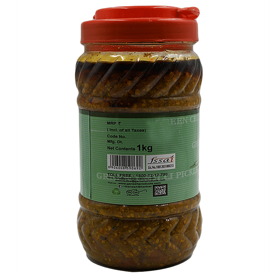 Ganesh Sharbat Pickle - Green Chilli