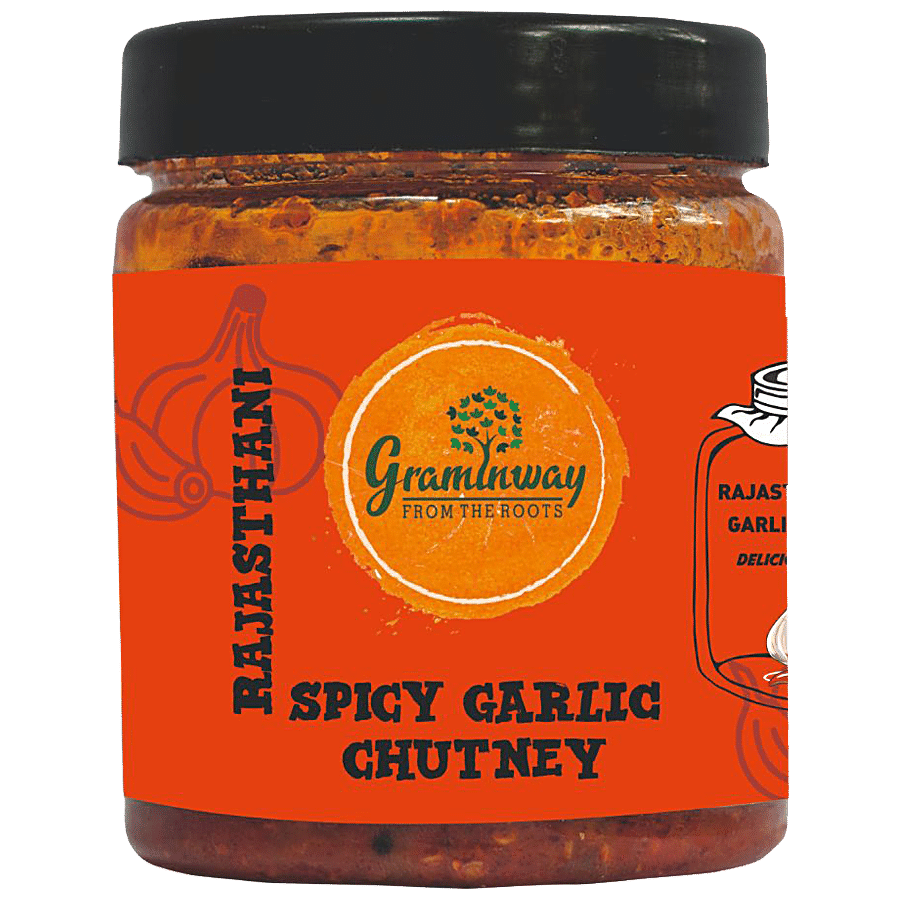 Graminway Rajasthani Spicy Garlic Chutney - Cold-Pressed