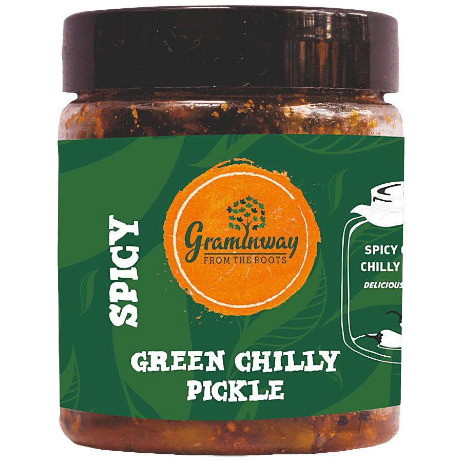 Graminway Spicy Green Chilli Pickle -  Improves Digestion