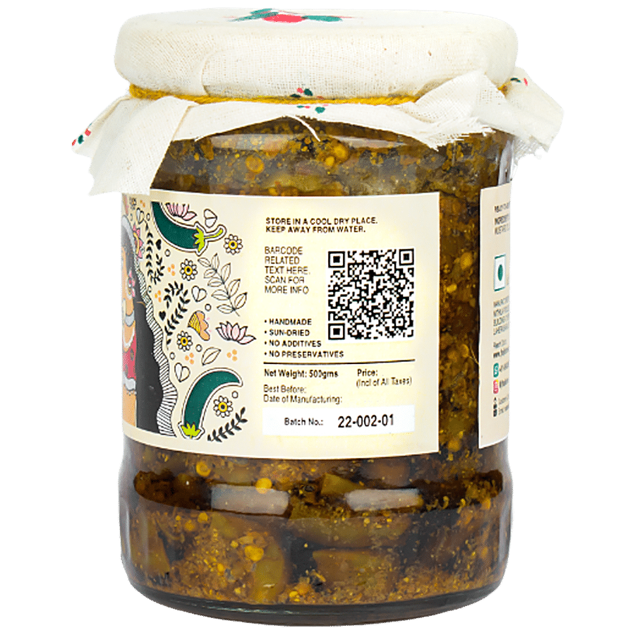 JhaJi  Spicy Green Chilli Pickle - Tangy